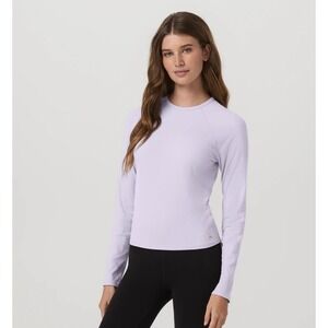 Vuori Long Sleeve Pose Crew L Lavender Coquette Cottagecore
